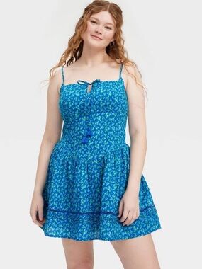 Roller Rabbit Women's Lobsters Drop Waist Mini Dress - Cobalt Blue - S